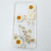 White Daisy Hydrangea | Clear, Bumper, Border Phone Case | Apple Samsung Google