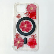 Red Delphinium & Hydrangea | Bumper Case | with Built-in Magnets | MagSafe