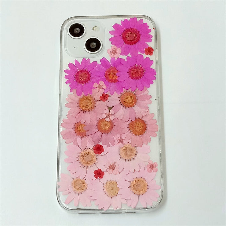 Gradient Pink Daisies | Clear, Bumper, Border Phone Case | Apple Samsung Google