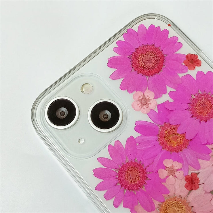 Gradient Pink Daisies | Clear, Bumper, Border Phone Case | Apple Samsung Google