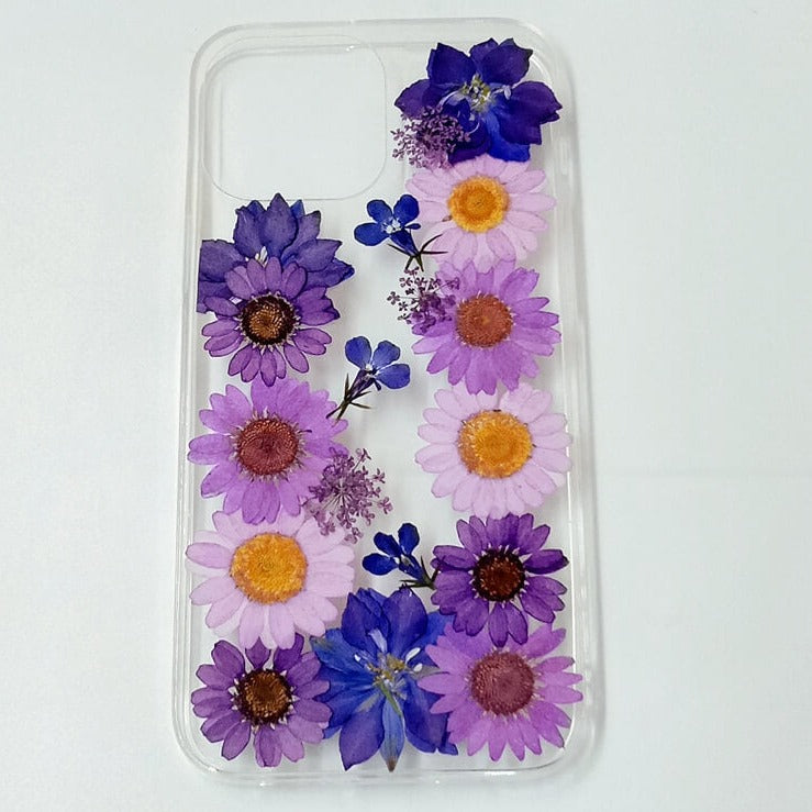 Purple Series Daisies | Clear, Bumper, Border Phone Case | Apple Samsung Google