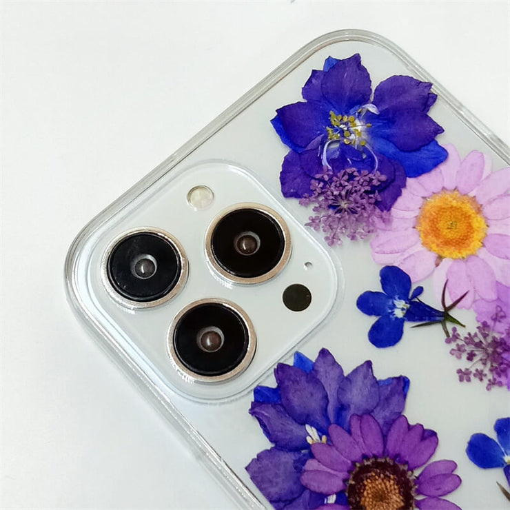 Purple Series Daisies | Clear, Bumper, Border Phone Case | Apple Samsung Google