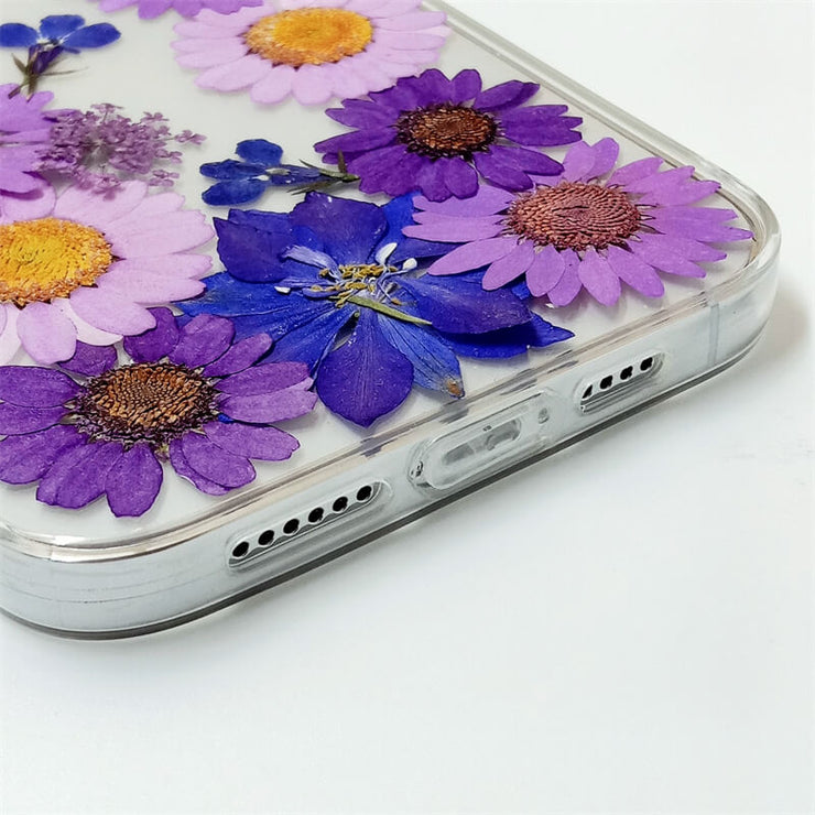 Purple Series Daisies | Clear, Bumper, Border Phone Case | Apple Samsung Google