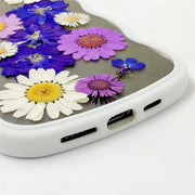 Purple Daisy Blue Hydrangea | Waves Case | Bumper Border Case | iPhone 12/13/14 Phone Case