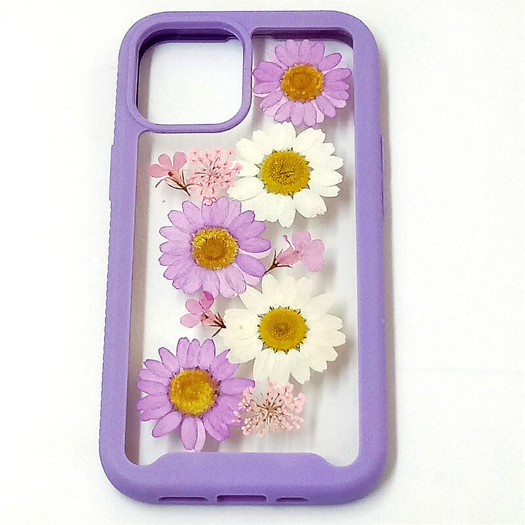 Purple & White Daisy | 2 in 1 Full Protection Case | Apple Samsung Google