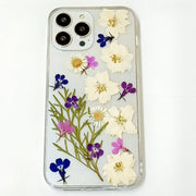 White Delphinium | Clear, Bumper, Border Phone Case | Apple Samsung Google