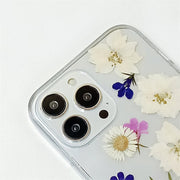 White Delphinium | Clear, Bumper, Border Phone Case | Apple Samsung Google