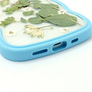 White Daisy Green Leaves | Waves Case | Bumper Border Case | iPhone 12/13/14 Phone Case