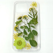 Yellow Flowers Green Leaves | Clear, Bumper, Border Phone Case | Apple Samsung Google