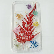 Red Maple Leaves Multicolor Lace Flowers | Clear, Bumper, Border Phone Case | Apple Samsung Google