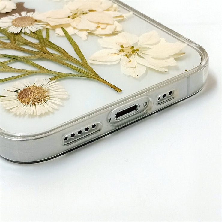 White Delphinium | Clear, Bumper, Border Phone Case | Apple Samsung Google