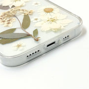 White Delphinium Lace Flowers | Clear, Bumper, Border Phone Case | Apple Samsung Google