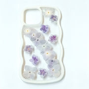 Light Purple Hydrangea | Waves Case | Bumper Border Case | iPhone 12/13/14 Phone Case