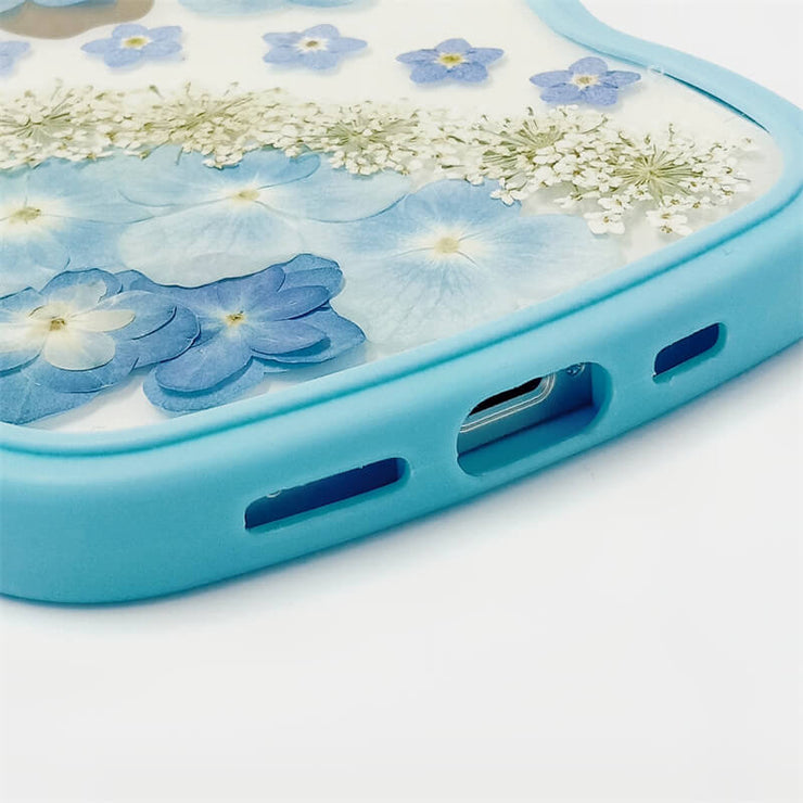 Light Blue Hydrangea | Waves Case | Bumper Border Case | iPhone 12/13/14 Phone Case