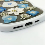 Blue Hydrangea White Delphinium | Waves Case | Bumper Border Case | iPhone 12/13/14 Phone Case