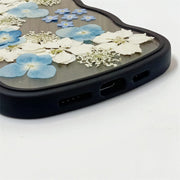 White Delphinium Blue Hydrangea | Waves Case | Bumper Border Case | iPhone 12/13/14 Phone Case