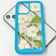 White Delphinium Green Leaves | 2 in 1 Full Protection Case | Apple Samsung Google