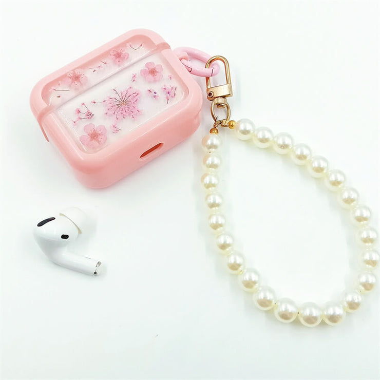 Kawaii Case | Lace Flower Collection | Pressed Real Flower | Resin | AirPods