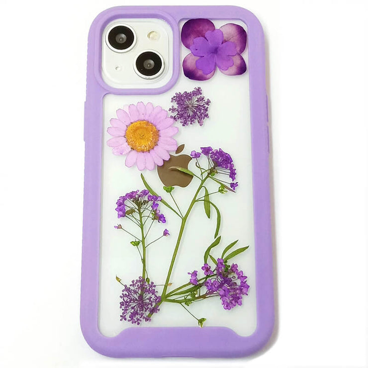 Purple Daisy Hydrangea Lace Flower | 2 in 1 Full Protection Case | Apple Samsung Google