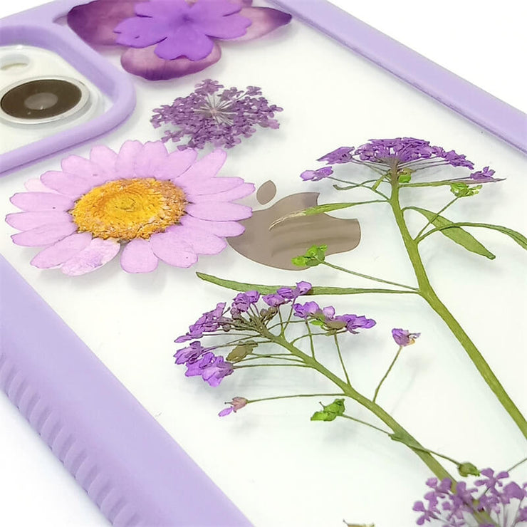 Purple Daisy Hydrangea Lace Flower | 2 in 1 Full Protection Case | Apple Samsung Google