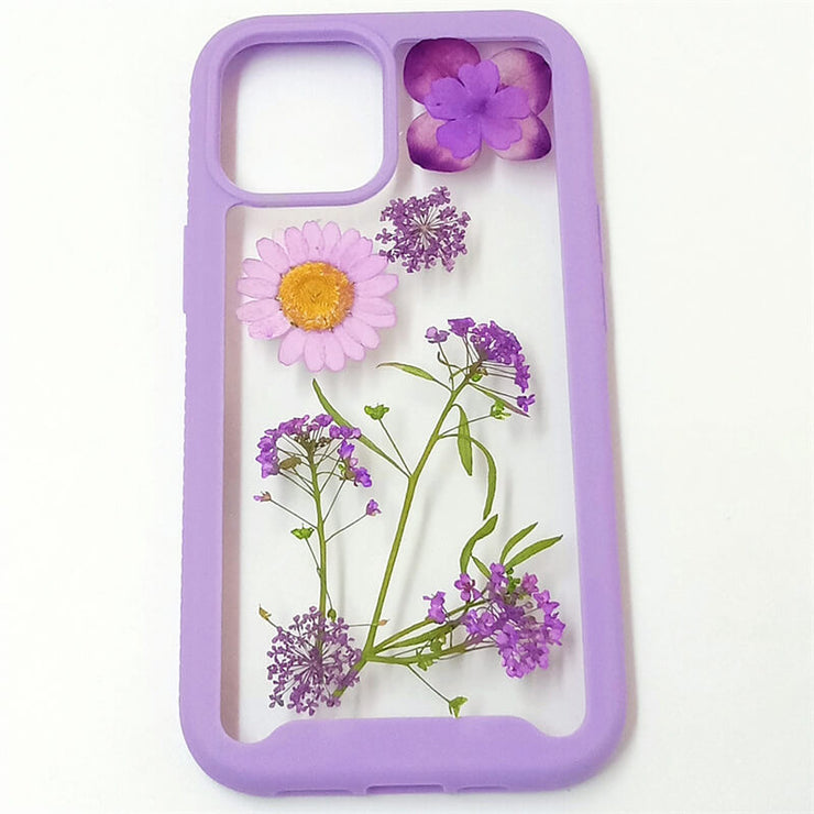 Purple Daisy Hydrangea Lace Flower | 2 in 1 Full Protection Case | Apple Samsung Google