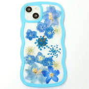 Blue Hydrangea Delphinium | Waves Case | Bumper Border Case | iPhone 14/13/12 Phone Case