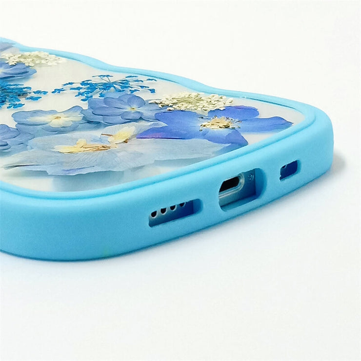 Blue Hydrangea Delphinium | Waves Case | Bumper Border Case | iPhone 14/13/12 Phone Case