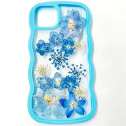 Blue Hydrangea Delphinium | Waves Case | Bumper Border Case | iPhone 14/13/12 Phone Case