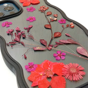 Red Delphinium Sorbaria Sorbifolia | Waves Case | Bumper Border Case | iPhone 14/13/12 Phone Case