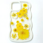 Yellow Delphinium Cosmos | Waves Case | Bumper Border Case | iPhone 14/13/12 Phone Case