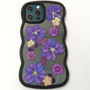 Purple Delphinium Hydrangea | Waves Case | Bumper Border Case | iPhone 14/13/12 Phone Case