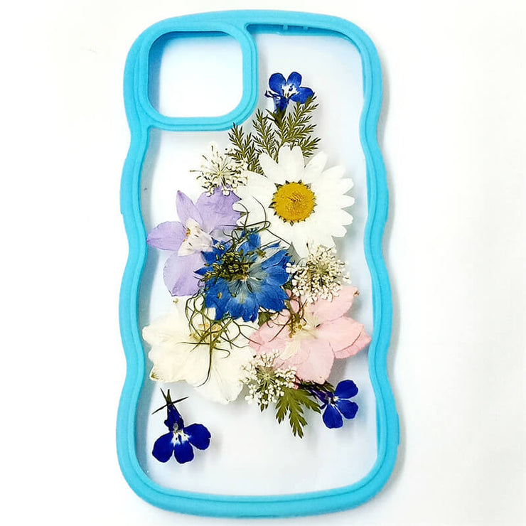 Colorful Delphinium | Waves Case | Bumper Border Case | iPhone 14/13/12 Phone Case