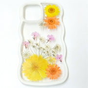 Yellow Orange Calendula Daisy | Waves Case | Bumper Border Case | iPhone 14/13/12 Phone Case