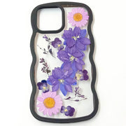 Purple Delphinium Daisy | Waves Case | Bumper Border Case | iPhone 14/13/12 Phone Case