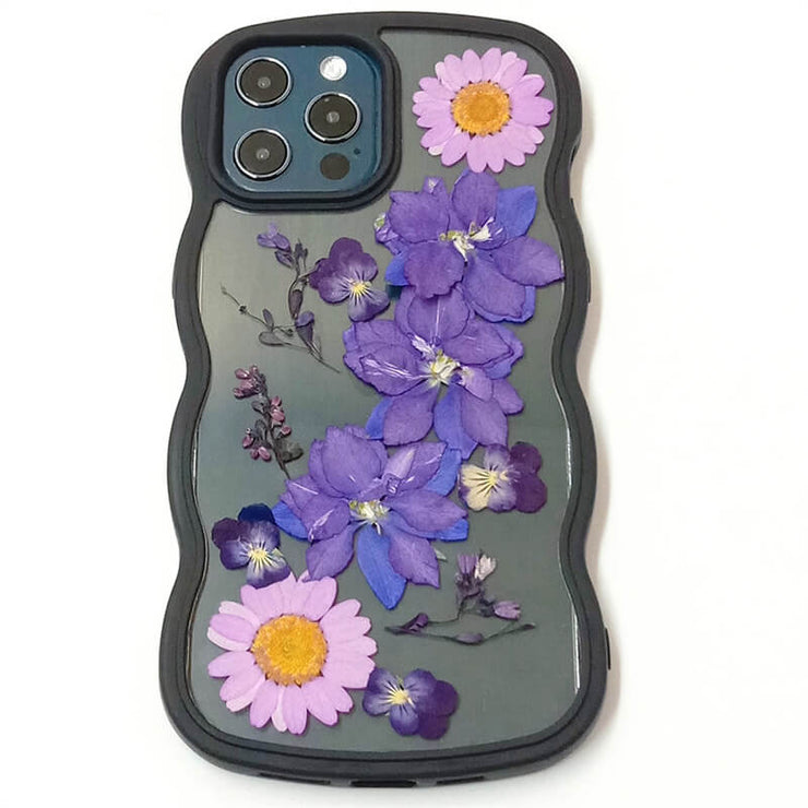 Purple Delphinium Daisy | Waves Case | Bumper Border Case | iPhone 14/13/12 Phone Case