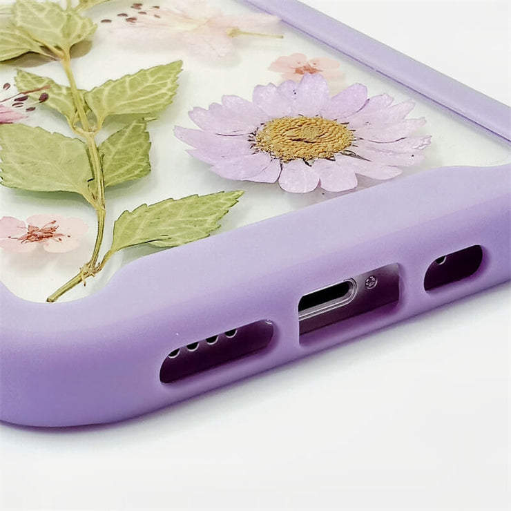 Purple Daisy Sorbaria Sorbifolia | 2 in 1 Full Protection Case | Apple Samsung Google