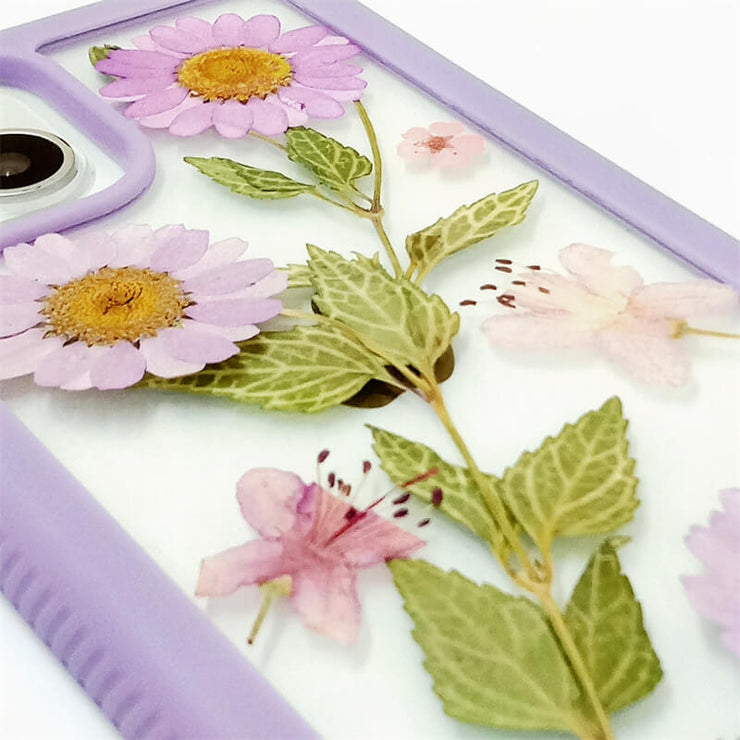 Purple Daisy Sorbaria Sorbifolia | 2 in 1 Full Protection Case | Apple Samsung Google