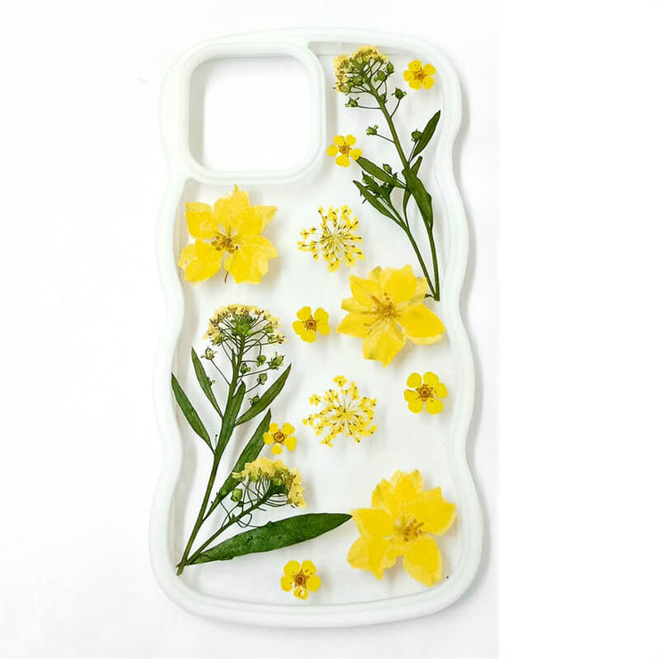 Yellow Delphinium Alyssum | Waves Case | Bumper Border Case | iPhone 14/13/12 Phone Case