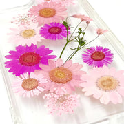 Purple Pink Daisies | Clear Bumper Phone Case | Optional Magnetic Ring