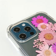 Purple Pink Daisies | Clear Bumper Phone Case | Optional Magnetic Ring