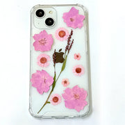 Pink Delphinium | Clear Bumper Phone Case | Optional Magnetic Ring