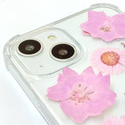 Pink Delphinium | Clear Bumper Phone Case | Optional Magnetic Ring