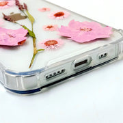 Pink Delphinium | Clear Bumper Phone Case | Optional Magnetic Ring