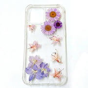 Purple Delphinium Daisy | Clear Bumper Phone Case | Optional Magnetic Ring