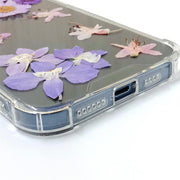 Purple Delphinium Daisy | Clear Bumper Phone Case | Optional Magnetic Ring