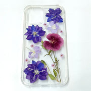 Dark Blue Delphinium | Clear Bumper Phone Case | Optional Magnetic Ring