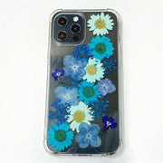 Blue Delphinium Hydrangea | Clear Bumper Phone Case | Optional Magnetic Ring