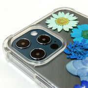 Blue Delphinium Hydrangea | Clear Bumper Phone Case | Optional Magnetic Ring