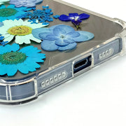 Blue Delphinium Hydrangea | Clear Bumper Phone Case | Optional Magnetic Ring