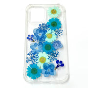 Blue Delphinium Hydrangea | Clear Bumper Phone Case | Optional Magnetic Ring